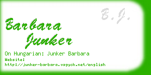barbara junker business card